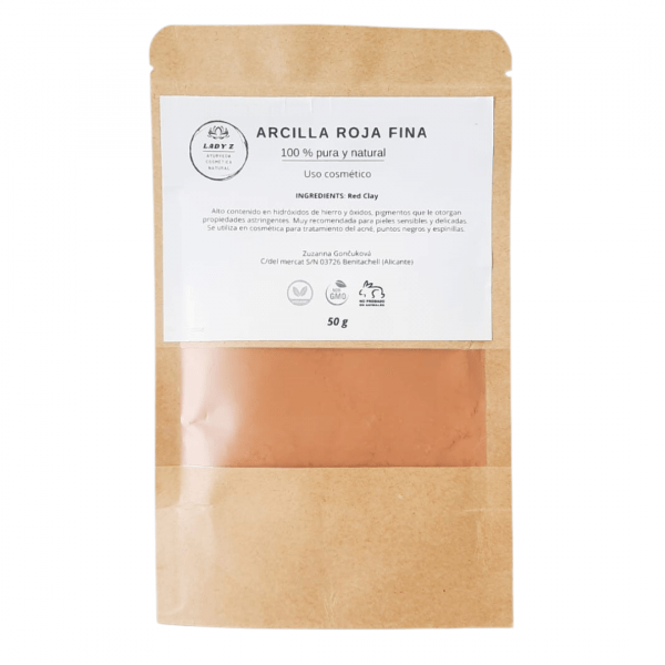 Arcilla roja fina - mascarilla facial para Pitta