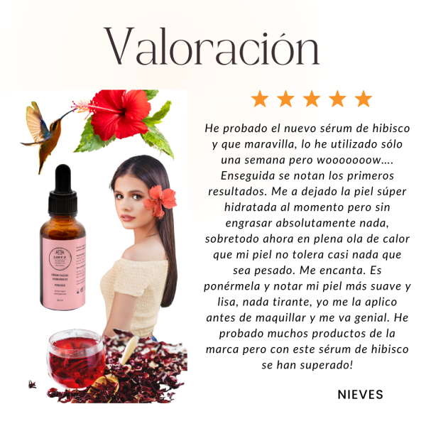 Sérum facial hibisco antiedad, antimanchas Vata-Pitta 30 ml - Imagen 4