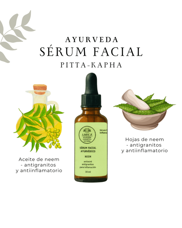 Sérum facial NEEM antiacné, rosácea y antigranitos 30 ml - Imagen 2