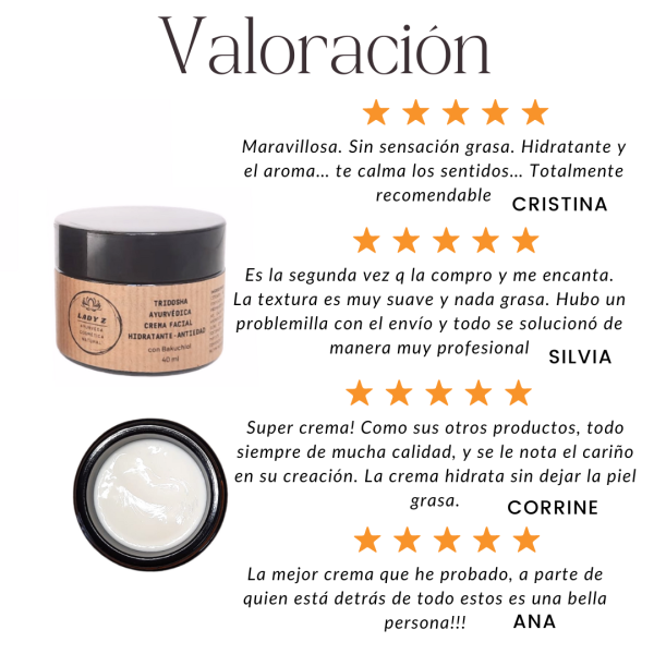 Crema facial TRIDOSHA ligera con retinol vegetal iluminadora antiedad y antimanchas 40 ml (con 30 SPF) - Imagen 5
