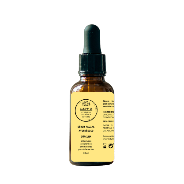 Sérum facial cúrcuma antiedad, antiacné, antimanchas Tridosha 30 ml