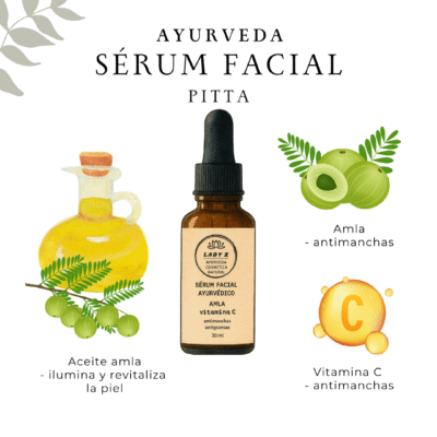 Sérum facial amla vit. C, antimanchas, antigranitos Pitta 30 ml
