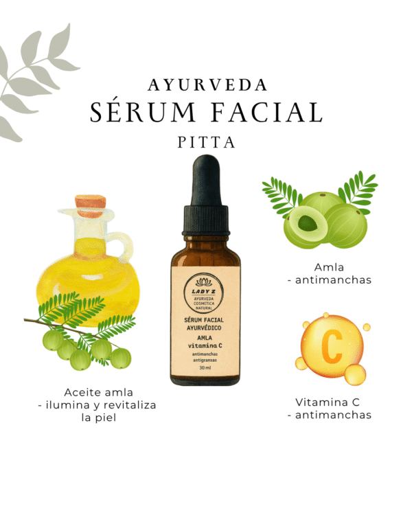 Sérum facial amla vit. C, antimanchas, antigranitos Pitta 30 ml - Imagen 2