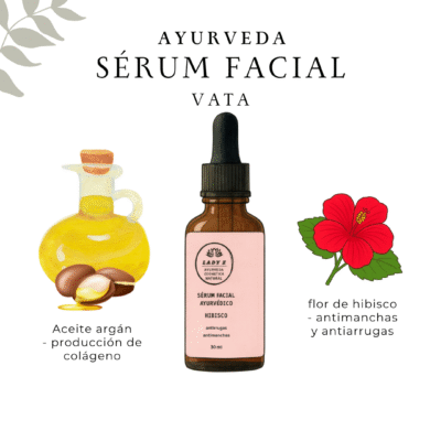 Sérum facial hibisco antiedad, antimanchas Vata-Pitta 30 ml