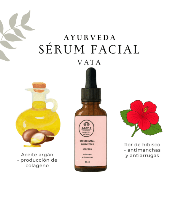 Sérum facial hibisco antiedad, antimanchas Vata-Pitta 30 ml - Imagen 2