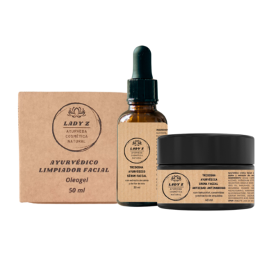 Paquete belleza TRIDOSHA: limpiador + sérum + crema