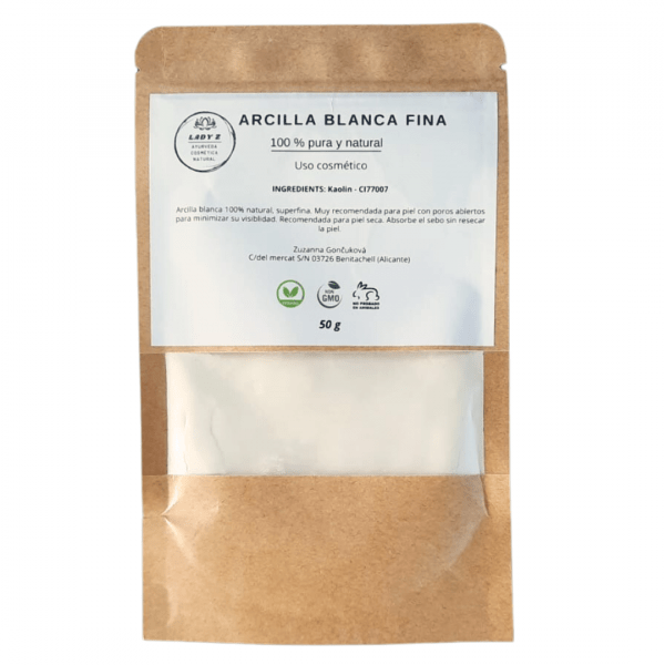 mascarilla facial arcilla blanca