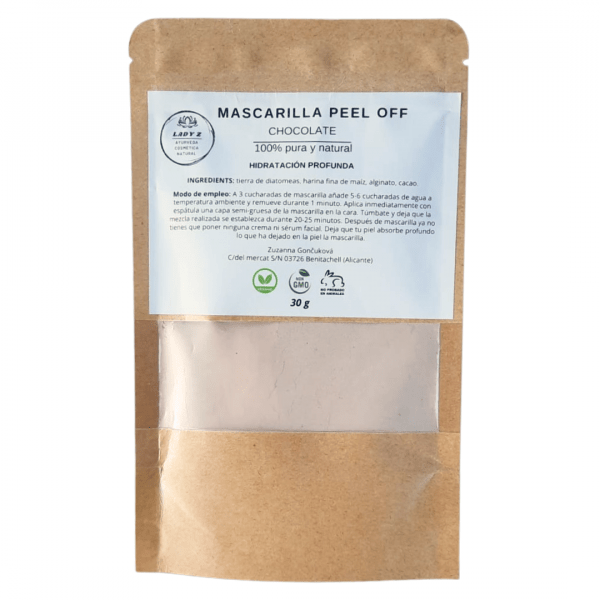 mascarilla facial peel off chocolate