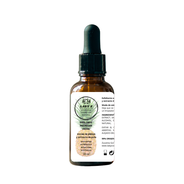 Exfoliante enzimático-mascarilla facial con papaína y piña 30 ml