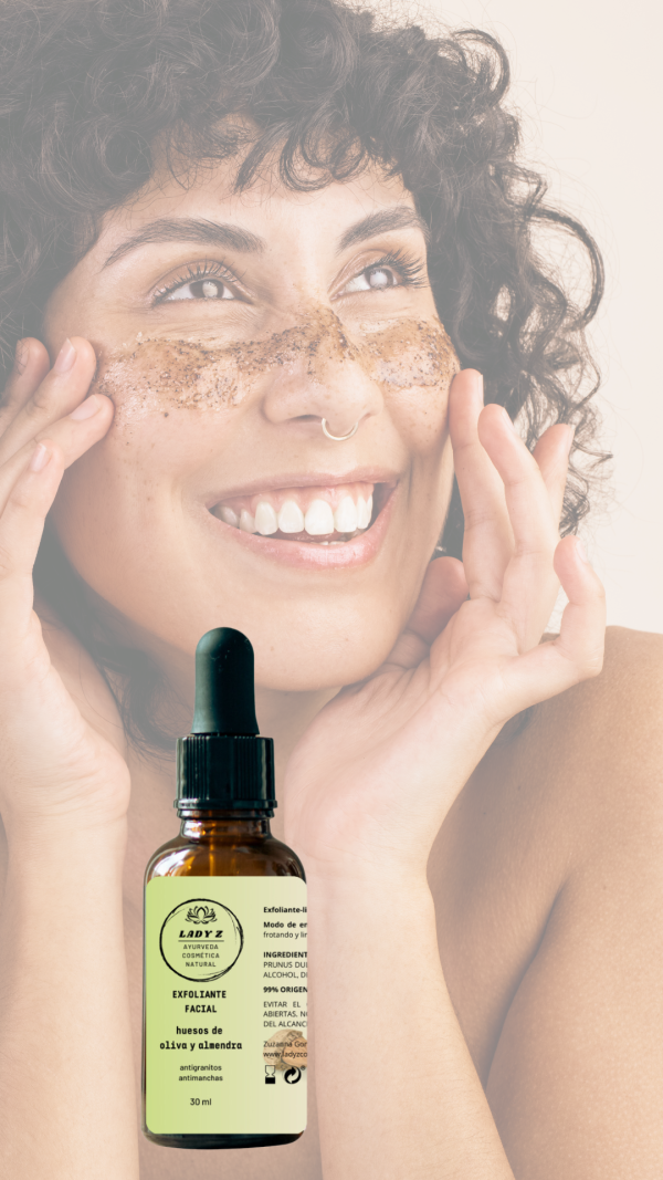 Exfoliante-limpiador facial con huesos de oliva y almendra en gel 30 ml - Imagen 4
