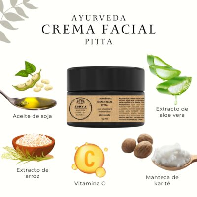 Crema facial VATA-PITTA más densa con vitamina C antimanchas piel mixta 40 ml