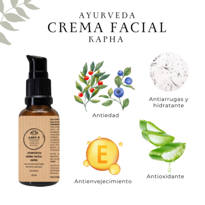 Crema (sérum cremoso hidratante) facial muy ligera con ácido hialurónico KAPHA piel grasa 30 ml