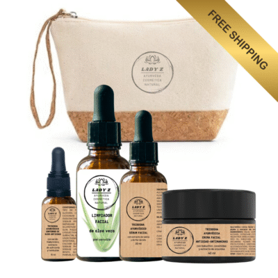 Paquete belleza: limpiador + sérum + crema + contorno + neceser gratuito