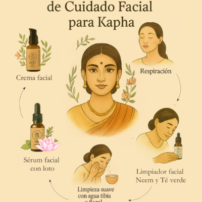 Paquete belleza KAPHA: limpiador + sérum + crema PIEL GRASA