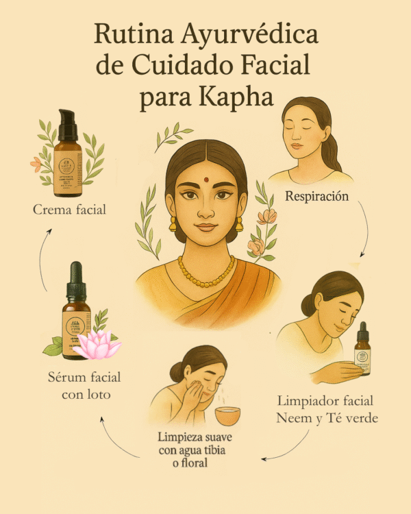Paquete belleza KAPHA: limpiador + sérum + crema PIEL GRASA - Imagen 2