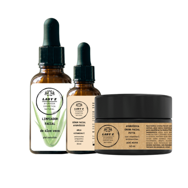 Paquete belleza PITTA: limpiador + sérum + crema ANTIMANCHAS