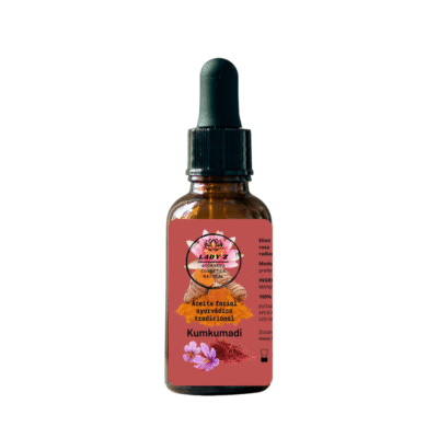 Aceite facial ayurvédico tradicional Kumkumadi azafrán y cúrcuma antiedad y iluminación de piel 30 ml
