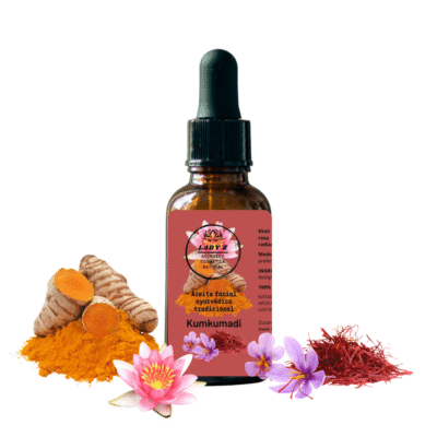 Aceite facial ayurvédico tradicional Kumkumadi azafrán y cúrcuma antiedad y iluminación de piel 30 ml