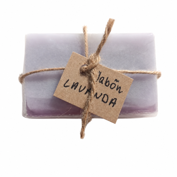 Jabón casero natural con manteca de karité lavanda 60g