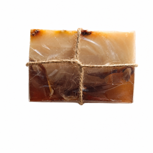 Jabón casero natural con manteca de karité naranja y canela 60g - Imagen 2