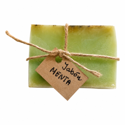 Jabón casero natural con manteca de karité menta 60g